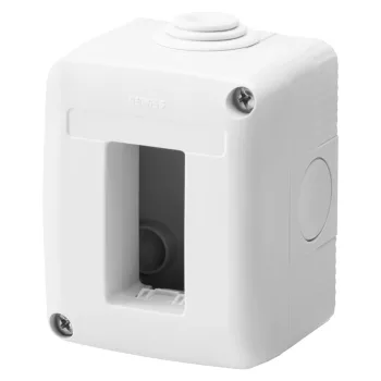 Gewiss GW27001 IP40 védett falon kívüli szerelvénydoboz – 27 COMBI sorozat – 1 modulos – szürke RAL 7035 – SYSTEM kompatibilis