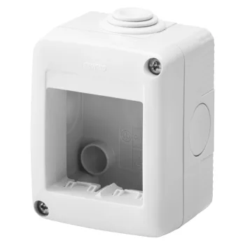 Gewiss GW27002 IP40 védett falon kívüli szerelvénydoboz – 27 COMBI sorozat – 2 modulos – szürke RAL 7035 – SYSTEM kompatibilis
