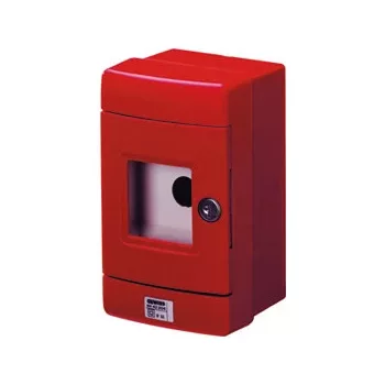 Gewiss GW42204 42 RV vízálló vészhelyzeti doboz Ø22 furattal kulcsos zárral – IP55 IK08 – piros RAL 3000