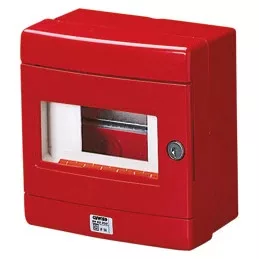 Gewiss GW42208 42 RV vízálló vészhelyzeti doboz DIN sínnel – 8 modul EN50022 – IP55 IK08 – Szürke RAL 7035