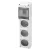 Gewiss GW68001N Q-DIN 5 DIN modul ipari elosztódoboz – 3 IEC 309 16A IP44/67 – IP65 IK08 – szürke RAL 7035