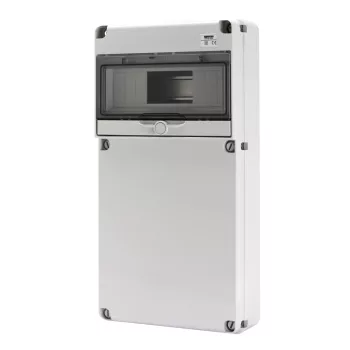 Gewiss GW68002N Q-DIN 10 DIN modul ipari elosztódoboz – vakfedéllel – IP65 IK08 – szürke RAL 7035