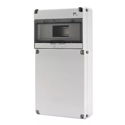 Gewiss GW68002N Q-DIN 10 DIN modul ipari elosztódoboz – vakfedéllel – IP65 IK08 – szürke RAL 7035