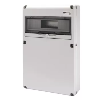Gewiss GW68007N Q-DIN 14 DIN modul ipari elosztódoboz – vakfedéllel – IP65 IK08 – szürke RAL 7035