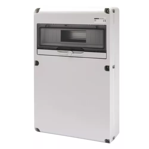 Gewiss GW68007N Q-DIN 14 DIN modul ipari elosztódoboz – vakfedéllel – IP65 IK08 – szürke RAL 7035