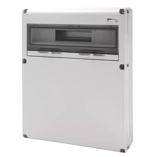 Gewiss GW68012N Q-DIN 20 DIN modul ipari elosztódoboz – vakfedéllel – IP65 IK08 – szürke RAL 7035