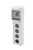 Gewiss GW68026N Q-DIN 5 DIN modul ipari elosztódoboz – 4 csatlakozó standard 50x50 mm – IP65 IK08 – szürke RAL 7035