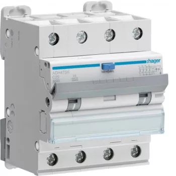 Hager ADH475H Hibaáramrelé 4p, 6kA, C-25A, 30mA, Type Hi.
