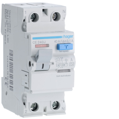 Hager CE240J Hibaáramrelé 2P, 40A, 100mA, A típusHibaáramrelé 2P, 40A, 100mA, A Hager CE240J Hibaáramrelé 2P, 40A, 100mA, A típusHibaáramrelé 2P, 40A, 100mA, A