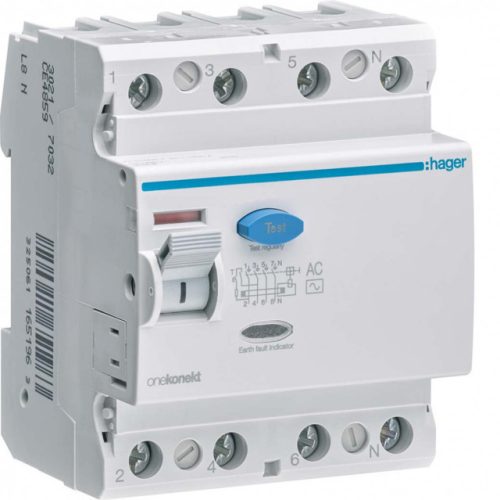 Hager CF485Z Fi-relé, 4P, 100A, 300mA, AC