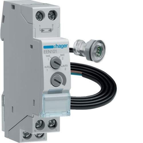 Hager EEN101 Alkonykapcsoló, 1 váltó, 10A, 230V AC, moduláris, sülly. (EEN002) érzékelővel, 5-2000 Lux Hager EEN101 Alkonykapcsoló, 1 váltó, 10A, 230V AC, moduláris, sülly. (EEN002) érzékelővel, 5-2000 Lux