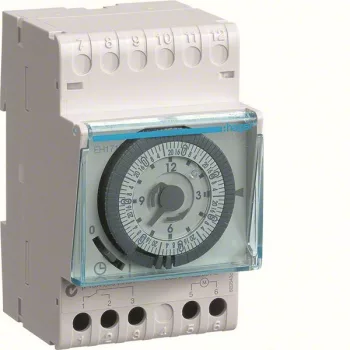   Hager EH171 Analóg heti kapcsolóóra, 1 váltó, 16A, 2óra/kapcs., járási tartalékkal