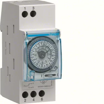   Hager EH211 Analóg napi kapcsolóóra, 1 váltó, 16A, 30perc/kapcs., járási tartalékkal