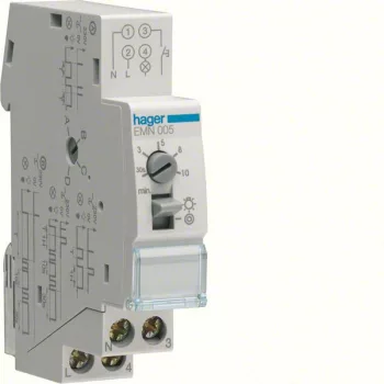   Hager EMN005 Lépcsőházi automata, 16A, 1Z, multifunkciós, újraindítható