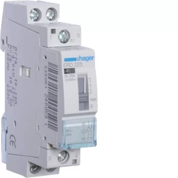   Hager Moduláris kontaktor 25A, kézi kapcsolással, 2 Záró érintkező, 24V AC 50 Hz (Hager ERD225)