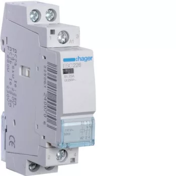   Hager Moduláris kontaktor 25A, 2 Nyitó érintkező, 230V AC 50 Hz (Hager ESC226)