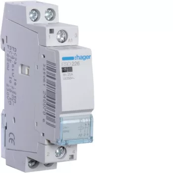   Hager Moduláris kontaktor 25A, 2 Nyitó érintkező, 24V AC 50 Hz (Hager ESD226)