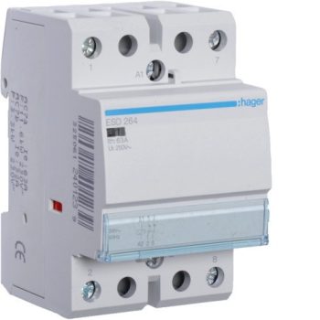   Hager ESD264, Moduláris kontaktor 63A, 2 Nyitó érintkező, 24V AC 50 Hz (Hager ESD264)