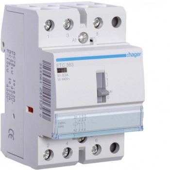   Mágneskapcsoló, 3Z, 63A, 230V AC, I-0-II, moduláris, kézzel is kapcsolható