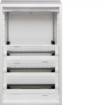   Hager FD52AN Vega D, 5 soros, falon kívűli elosztó, félig előszerelt, ajtó nélkül, 300mm üres hely (2 sor), 90