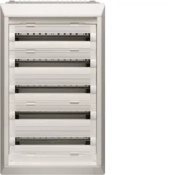   Hager FU52DN Vega D, 5 soros, süllyesztett elosztó, teljesen beépített, ajtó nélkül, 120 modul, 956x550x110,
