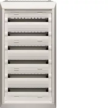   Hager FU62DN Vega D, 6 soros, süllyesztett elosztó, teljesen beépített, ajtó nélkül, 144 modul, 1106x550x110,