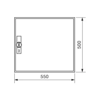   Hager FWB32D Univers mezős elosztó, falon kívüli, IP44, üres, 500x550x161mm