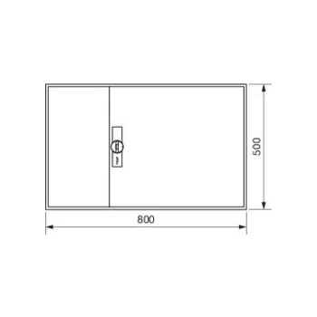   Hager FWB33D Univers mezős elosztó, falon kívüli, IP44, üres, 500x800x161mm