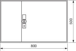 Hager FWB33D Univers mezős elosztó, falon kívüli, IP44, üres, 500x800x161mm Hager FWB33D Univers mezős elosztó, falon kívüli, IP44, üres, 500x800x161mm