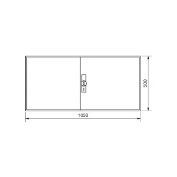   Hager FWB34D Univers mezős elosztó, falon kívüli, IP44, üres, 500x1050x161mm