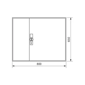   Hager FWB43D Univers mezős elosztó, falon kívüli, IP44, üres, 650x800x161mm