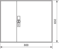 Hager FWB43D Univers mezős elosztó, falon kívüli, IP44, üres, 650x800x161mm Hager FWB43D Univers mezős elosztó, falon kívüli, IP44, üres, 650x800x161mm