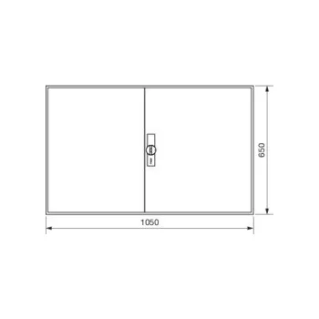   Hager FWB44D Univers mezős elosztó, falon kívüli, IP44, üres 650x1050x161mm