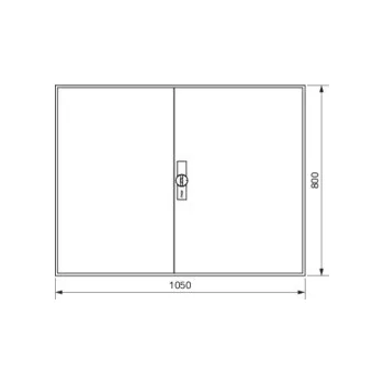   Hager FWB54D Univers mezős elosztó, falon kívüli, IP44, üres, 800x1050x161mm
