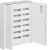 Hager Univers FWB63 Fém mezős elosztó, 216 modul, 6 sor, 950x800x161mm, teli ajtóval, IP44, falon kívüli, Univers (Hager FWB63)