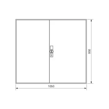   Hager FWB64D Univers mezős elosztó, falon kívüli, IP44, üres, 950x1050x161mm