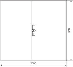 Hager FWB64D Univers mezős elosztó, falon kívüli, IP44, üres, 950x1050x161mm Hager FWB64D Univers mezős elosztó, falon kívüli, IP44, üres, 950x1050x161mm