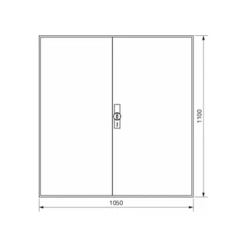   Hager FWB74D Univers mezős elosztó, falon kívüli, IP44, üres, 1110x1050x161mm