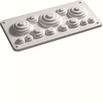   Hager FZ425 Quadro / Univers / Orion gumis kábelbevezető, IP54, 220x104mm, 13db kábelhez