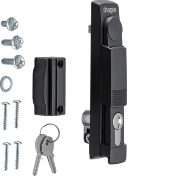   Hager FZ508 Quadro 5/+ EVO kilincs zárbetéttel, 1242E kulccsal