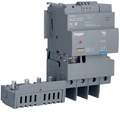 Hager HBA128H x160 áramvédő-kapcsoló blokk, 4P, 300mA, 125A, fix Hager HBA128H x160 áramvédő-kapcsoló blokk, 4P, 300mA, 125A, fix