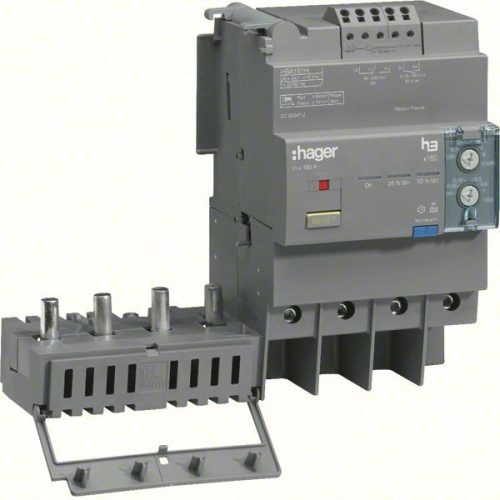 Hager HBA161H x160 áramvédő-kapcsoló blokk, 4P; 0,03-6A; 0,06-1s; 160A