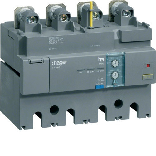 Hager HBD631H h630 áramvédő-kapcsoló blokk, 4P; 0,03-6A; 0,06-1s; 500A