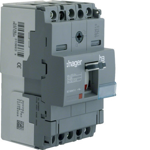Hager HCA160H x160 kioldó nélküli kapcsoló, 3P, 160A Hager HCA160H x160 kioldó nélküli kapcsoló, 3P, 160A