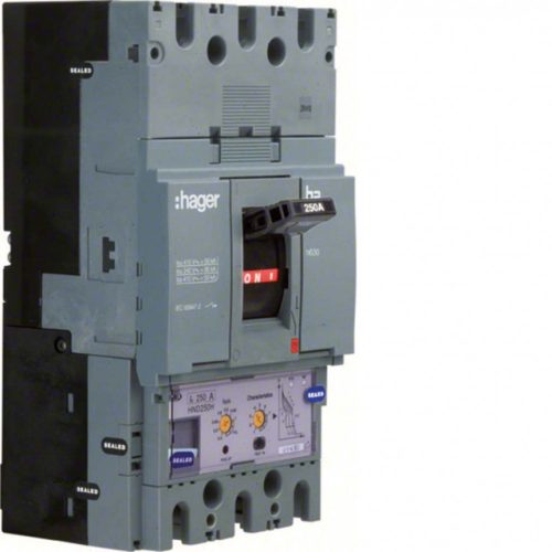 Hager HED400H h630 LSI kompakt megszakító, 3P, 400A, 70kA