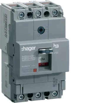 Hager HHA160H x160 TM kompakt megszakító, 3P, 160A, 25kA