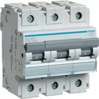 Hager HLF390S Kismegszakító 10kA, 3P, C-100A, 4,5M