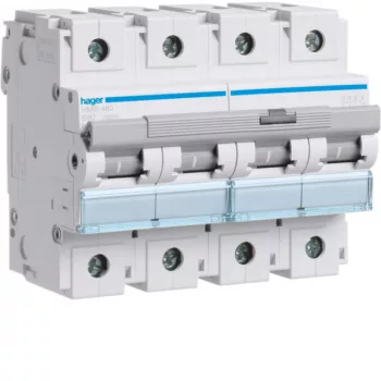 Hager HMB480 Kismegszakító 4P, B-80A, 15kA, 6M