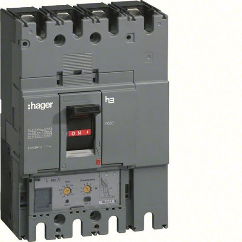 Hager HND401H h630 LSI kompakt megszakító, 4P, 400A, 50kA