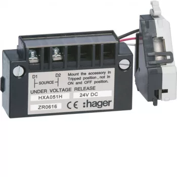   Hager HXA051H x160/250 DUVR késleltetett fesz.csökk. kioldó 24V DC